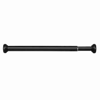 Kenney Weaver 72" - 144" Adjustable Single Curtain Rod, 1" Diameter, Black