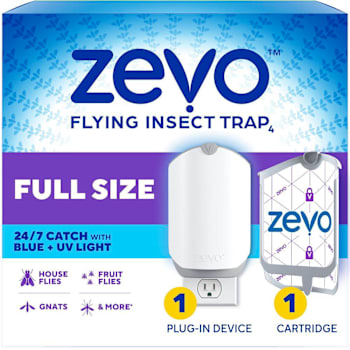 Image for Zevo Indoor Flying Insect Trap For Gnats/Flies 1 Plug-In And 1 Refill Case Of 4 from HD Supply