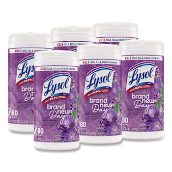Image for Lysol Disinfecting Wipes 1-Ply 7 X 7.25 Lavender/Cotton Blossom White Case Of 6 from HD Supply