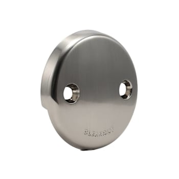 LSP Retrofit Two-Hole Bathtub Drain Overflow Plate In Satin Nickel