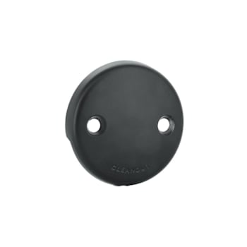 LSP Retrofit Two-Hole Bathtub Drain Overflow Plate In Matte Black