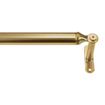 Lumi Home Furnishings 7/8" Decorative Screw Curtian Rod, 28"-48", Brass