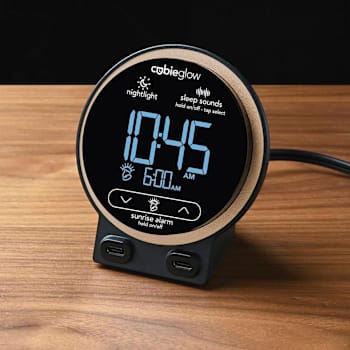 Image for Brandstand Cubieglow Charging Alarm Clock 2 Usb-C Charging Ports from HD Supply