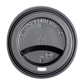Bunzl Jsl1024ppb90 Dome Sip Lid Blkpp 90mm Fits 10/12/16/20/24-Oz Case Of 1000