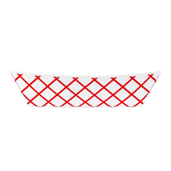 Bunzl J500 Food Tray 5-Lb Red Checkpaper Clay Coated #500 Case Of 500