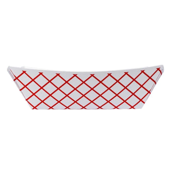 Bunzl J1000 Food Tray 10-Lb Red Chkpaper Clay Coated #1000 Case Of 250