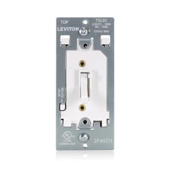 Leviton Toggle Slide LED Advanced Dimmer Switch, 150w Single Pole Or 3-Way White