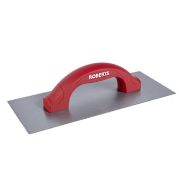 Roberts Dual-Notch 11" X 4-1/2" Steel Blade Notched Flooring Trowel
