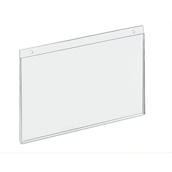 Omnimed Wall Mounted Horiz Medium Acrylic Sign Holder 11" X 9.25" Package Of 5