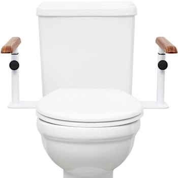 Lunderg Toilet Safety Rails W/Grab Bars Arms And Handicap Toilet Safety Frame