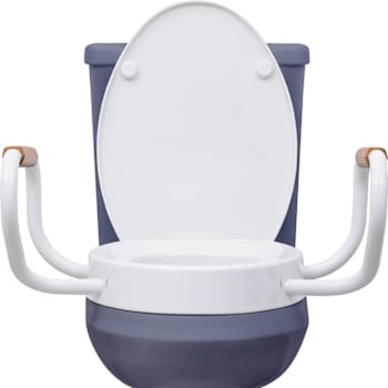 Lunderg Raised Elongated Toilet Seat With Handles