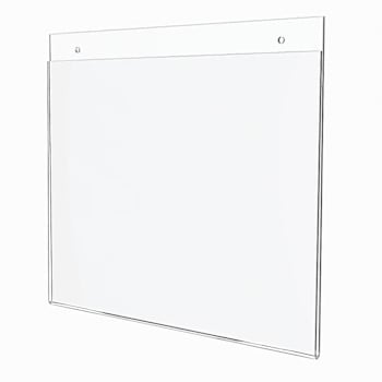 Omnimed Wall Mounted Horiz Large Acrylic Sign Holder 17" X 11.75" Package Of 5