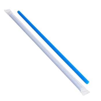 Bunzl G1025buxa12 Giant Straw Blue10.25" Boxed Paper Wrapped Case Of 1200