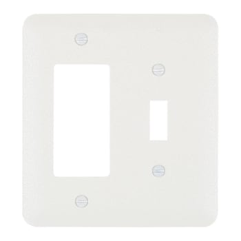 Image for Titan3 2-Gang Toggle/Rocker Metal Wall Plate, White Textured, Package Of 20 from HD Supply