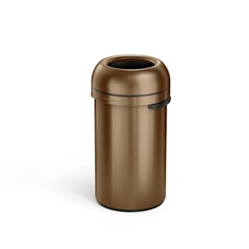 Image for Simplehuman 16-Gal 60l All-Steel Bullet Open Can Bronze Heavy-Gauge Stainless from HD Supply