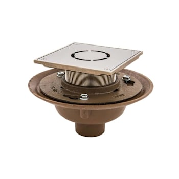Bestcare Whitehall Ligature-Resistant Floor Drain, Square, 5in