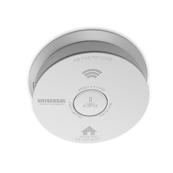 USI Electric Smoke, Fire And Carbon Monoxide Alarm, Uses 2 - AA Battery
