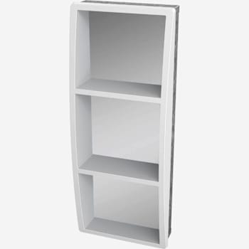 Bestcare Whitehall Ligature-Resistant Recessed Shelf, Corterra, Mirror Finish