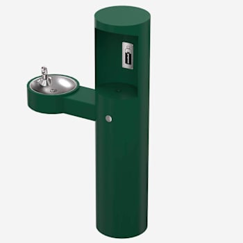 Image for Murdock Contemporary Outdoor Pedestal Bottle Filler & Drinking Fountain Green from HD Supply