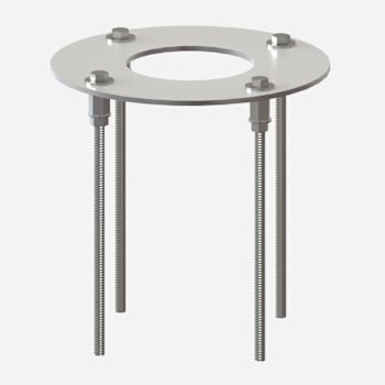 Murdock Outdoor Pedestal Anchor Plate, In-Ground, 12"X1/4", S/S, For M-Obfm5