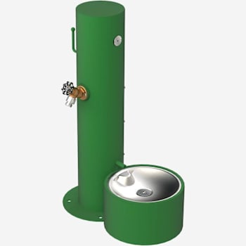 Image for Murdock Pedestal Pet Fountain, Single Station, W/Hose Bibb, Green Powder-Coated, from HD Supply