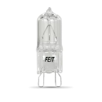 FEIT Electric T4 Halogen Bulb, G9 Base, Dimmable, 3000k, 25 Watt, Clear