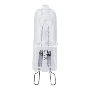 FEIT Electric T4 Halogen Bulb, G9 Base, Dimmable, 3000k, 60 Watt, Clear