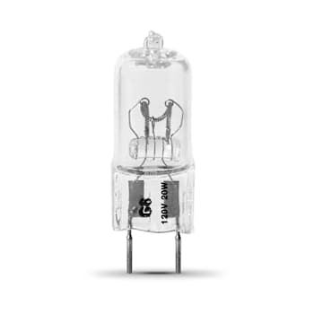 FEIT Electric T4 Xenon Halogen Bulb, G8 Base, 2700k, 20 Watt, Package Of 2