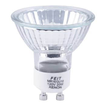 FEIT Electric Mr16 Xenon Halogen Bulb, Gu10 Base, 3000k, 20 Watt, Package Of 2