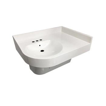 Image for Bestcare Whitehall Ligature-Resistant ADA Right Corner Basin, White, No Faucet from HD Supply