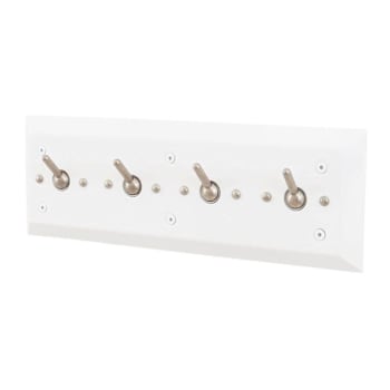 Bestcare Whitehall Ligature-Resistant Four Hook Panel, Auto Release Hooks, White