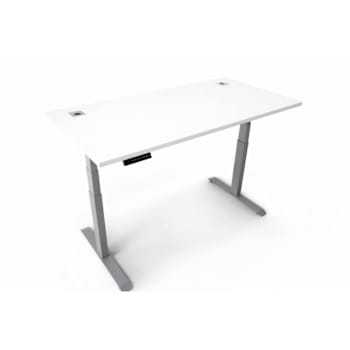 Image for Boss Office Products Sit-Stand Motorized Height Adjustable Desk Silver Finish from HD Supply