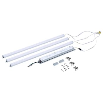SATCO 2' LED Light Bar Retrofit Kit, 3-Bars, Selectable CCT And Wattage, Silver
