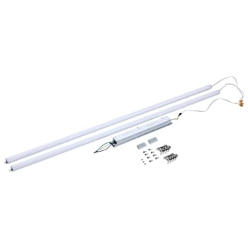 SATCO 4' LED Light Bar Retrofit Kit, 2-Bars, Selectable CCT And Wattage, Silver