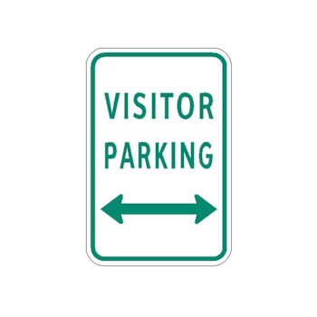 Hy-Ko Vistor W/Arrow Parking Sign 18 X 12" Reflective