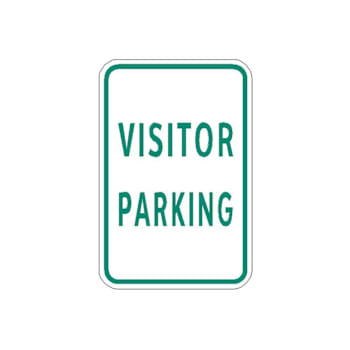 Hy-Ko Vistor Parking Sign 18 X 12" Reflective