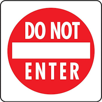 Hy-Ko Do Not Enter Sign 12 X 12"