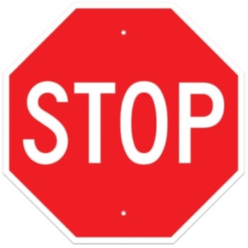 Hy-Ko Stop Sign 30 X 30" Reflective