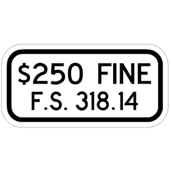 Hy-Ko Florida Fine Plaque Sign 18 X 12" Reflective