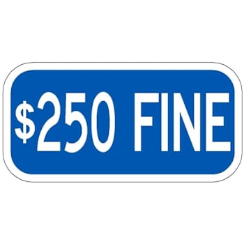 Hy-Ko 250 Fine Blue Plaque Sign 12 X 18" Reflective