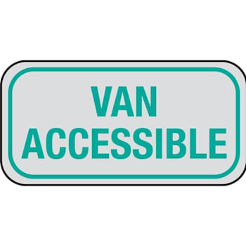 Hy-Ko Van Accessible Sign 6 X 12" Reflective
