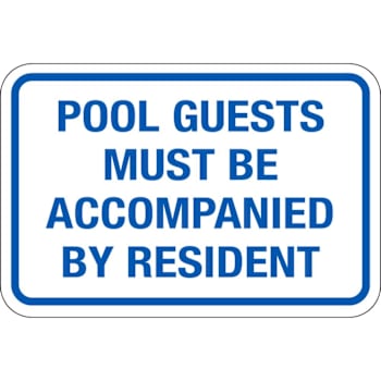 Hy-Ko Guest Access By Resident Sign Reflective 18 X 12"
