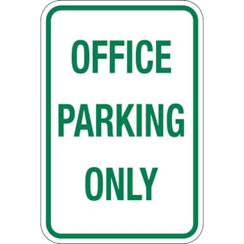 Hy-Ko Office Parking 18 X 12" Reflective