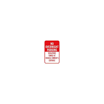 Hy-Ko No Overnight Parking 6 X 12" Reflective