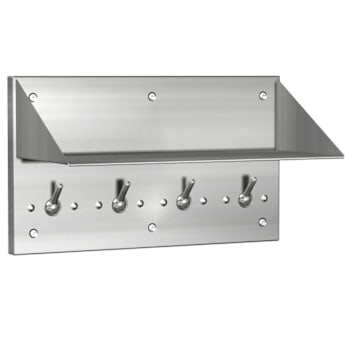 Acorn Engineering Company Front-Mounted Shelf, Four Auto-Release Hooks, Ss