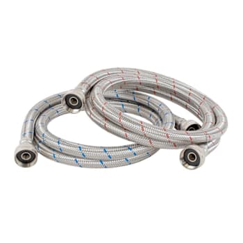 Homewerks Washing Machine Supply Line Braided Stnlss Stl 3/4"Fhtx3/4"Fhtx60" 2pk