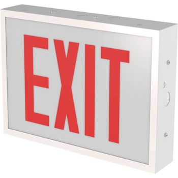 Image for Lithonia Lighting Indura LED Exit Sign, Switchable Red Or Green Letters, White from HD Supply