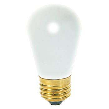 Satco S14 Incandescent Bulb, Medium Base, 65 Lumens, 11 Watt, Frosted, Case Of 4