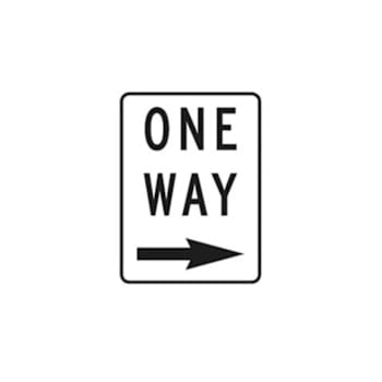 Hy-Ko One Way Right Sign 18x24" Reflective Aluminum