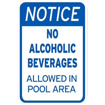 Image for Hy-Ko No Alcoholic Beverages Sign 12x18" Non-Reflective Aluminum from HD Supply